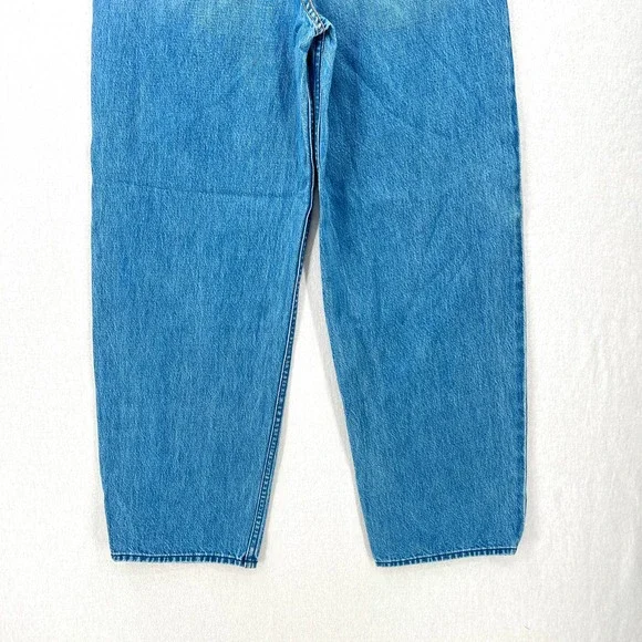 MOTHER SNACKS Jeans Womens 28 Blue Pleated Fun Dip Puddle Like Nothing Else NEW - Picture 7 of 16
